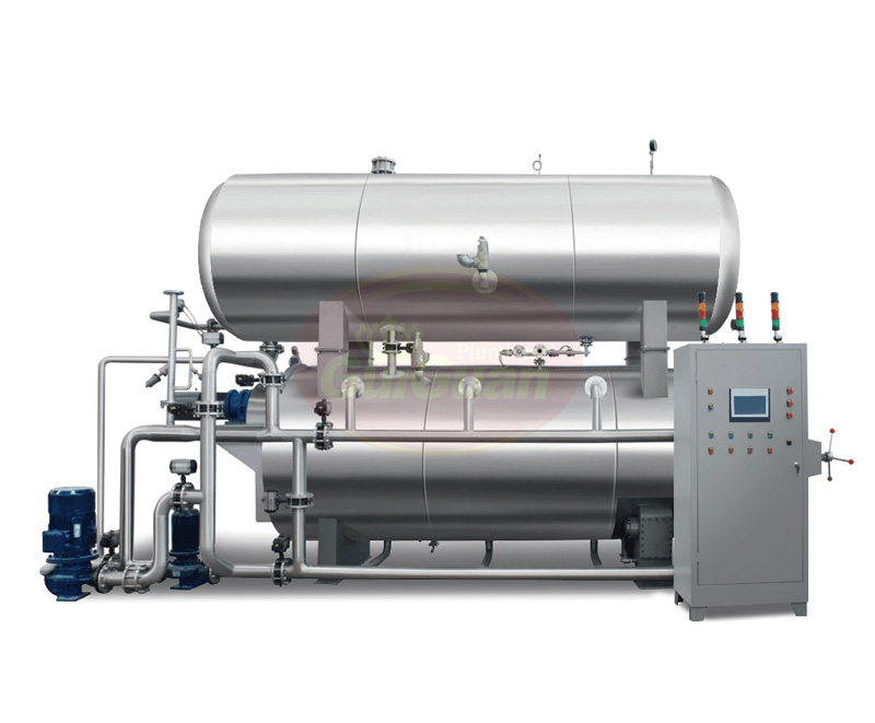 蒸汽、水浴式旋轉殺菌鍋